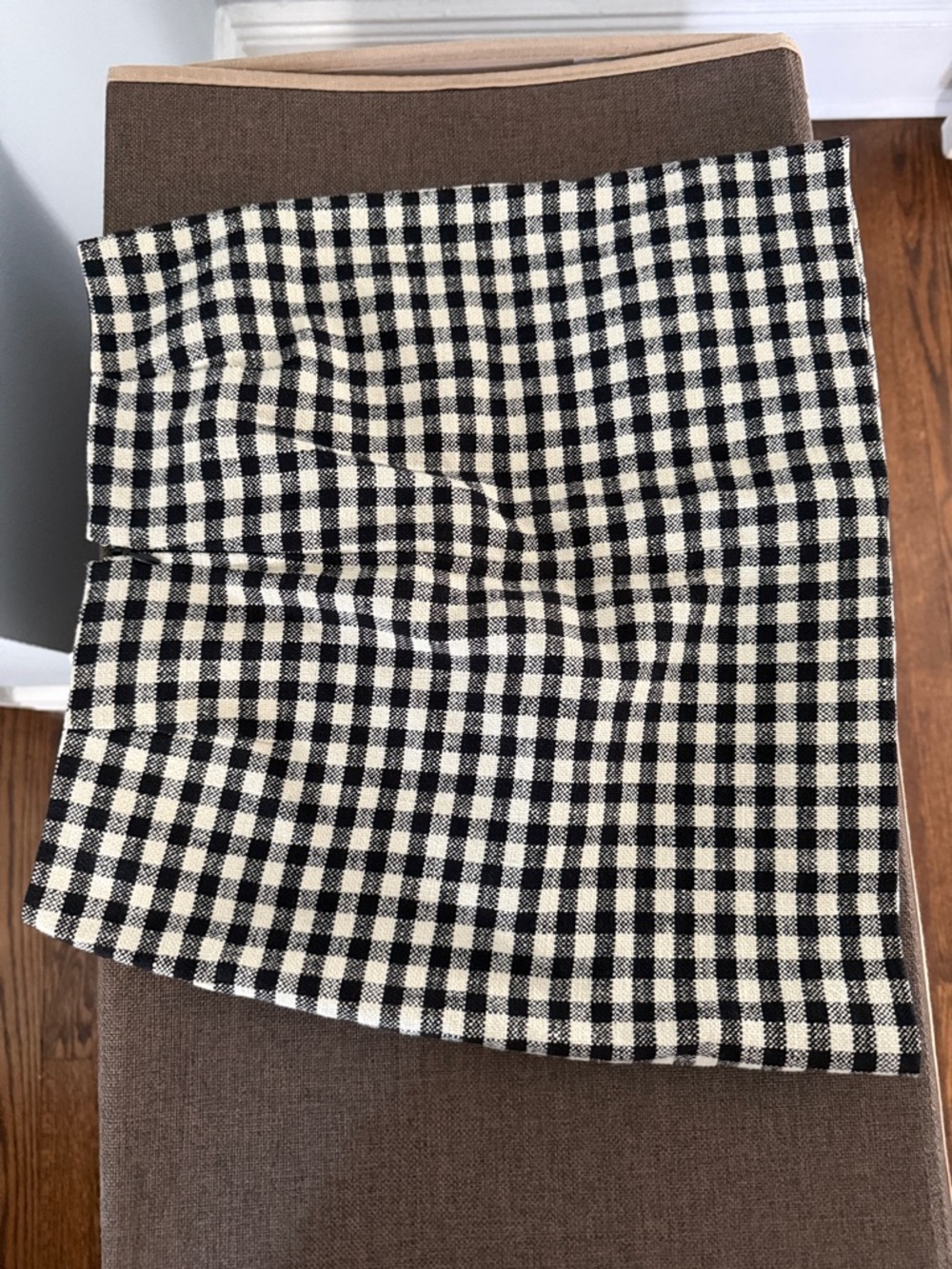 Sezane Malia Mini Skirt Black/Ecru Gingham Size 34 New With Tags - Picture 4 of 6